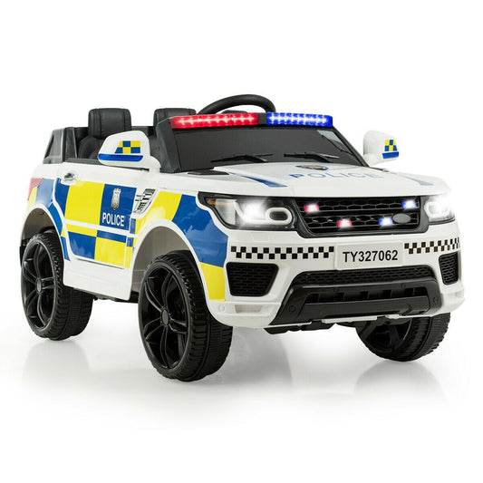 12V Kids Electric Ride-On Police Car with Bluetooth and Remote Control Gas Scooters Variant 0