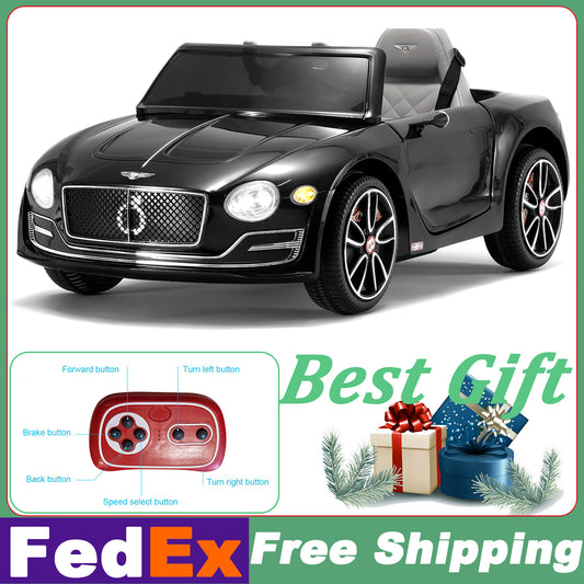 12V Licensed Bentley Style Kids Electric Ride-On Car with Remote Control Gas Scooters 0