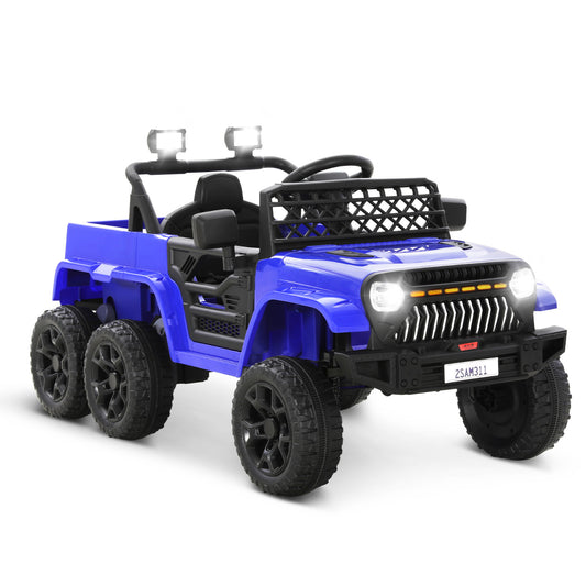 12V Electric Ride-On Car for Kids with 6 Wheels and Parent Remote Control, Ages 3-10 Gas Scooters 0