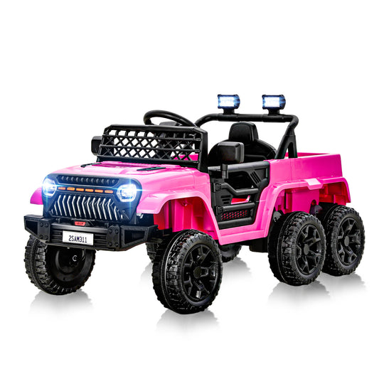 12V Electric Ride-On Car for Kids with 6 Wheels and Parent Remote Control, Ages 3-10 Gas Scooters 0