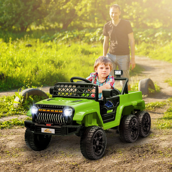 12V Kids Electric Car with 2WD/4WD Switch, Remote Control, Camouflage Design