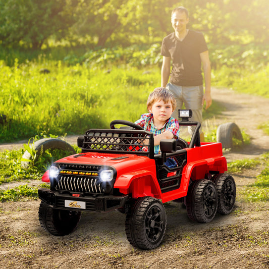 12V Kids Electric Ride-On Car with 2WD/4WD Switch and Remote Control in Red Gas Scooters 0