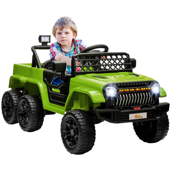 12V Kids Electric Car with Switchable 2WD/4WD and Remote Control Green