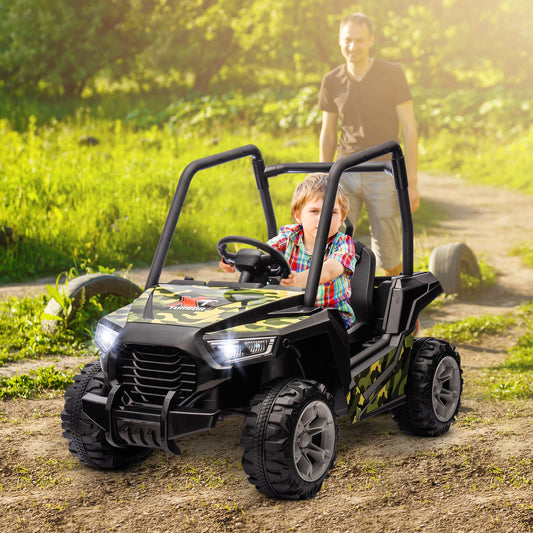 12V Kids Electric Ride-On Car with Parent Remote Control and Spring Suspension Gas Scooters 0