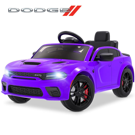 12V Kids Electric Ride-On Car Licensed Dodge Charger with Remote Control Gas Scooters 0