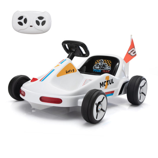12V Kids Electric 4-Wheel Ride-On Go-Kart with Remote Control, Blue, Ages 3-8 Gas Scooters Variant 0