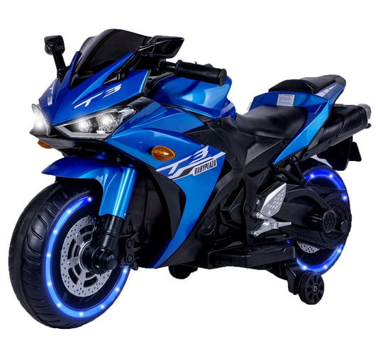 12V Kids Electric Ride-On Dirt Bike Motorcycle with LED Lights and Hand Drive Gas Scooters 0