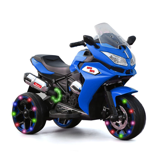 12V Electric Ride-On Motorcycle for Kids with Three Lighting Wheels Gas Scooters 0