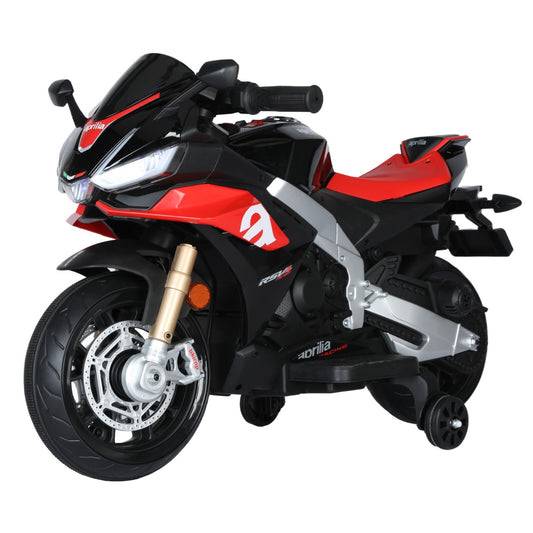 12V Kids Electric Ride-On Motorcycle Toy with Bluetooth Music, Auxiliary Wheels, and LED Lights Gas Scooters 0