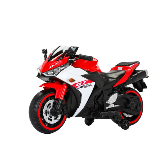 12V Kids Electric Ride-On Motorcycle Toy with Bluetooth Music, Auxiliary Wheels, and LED Lights Gas Scooters 0