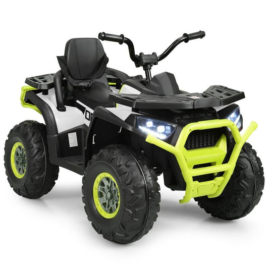 12V Kids Electric Ride-On 4-Wheeler ATV Toy Car with 2 Speeds and LED Lights Gas Scooters 0