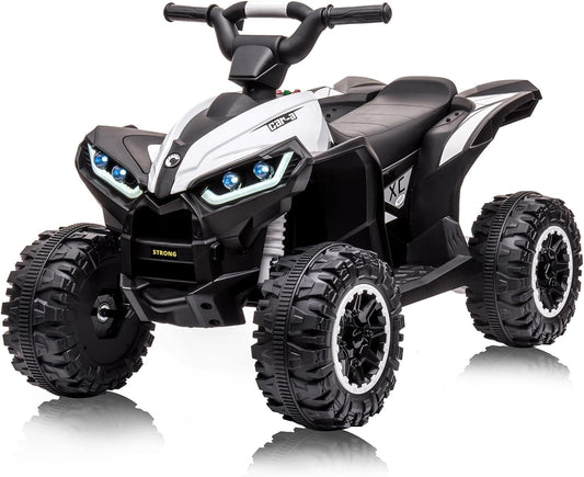 12V Kids Electric Ride-On ATV Quad 4-Wheeler Toy with Music and LED Lights Gas Scooters 0