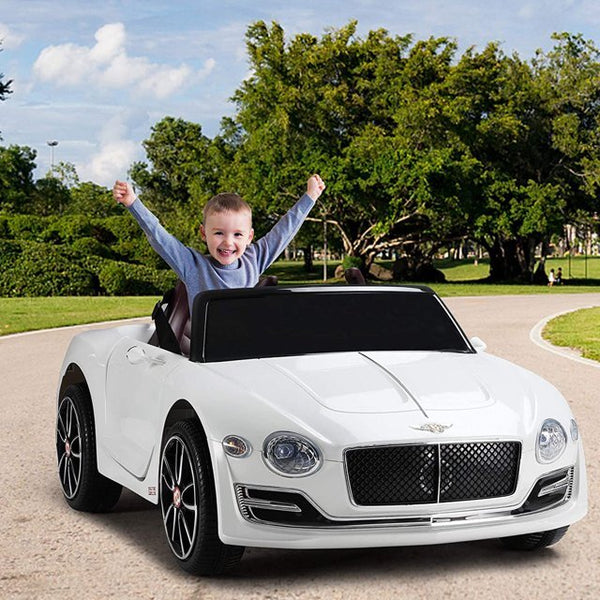 12V Kids Electric Ride-On Car Licensed Bentley with 4 Wheels, LED Lights, and Parent Remote Control