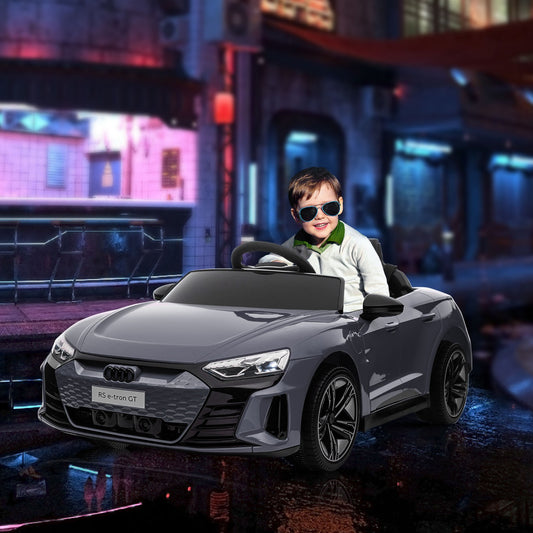 12V Kids Electric Ride-On Car Licensed Audi RS e-tron GT Gray Gas Scooters 0