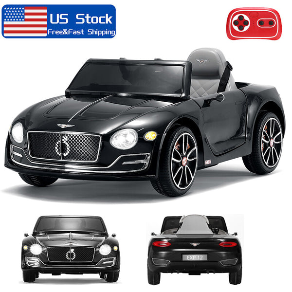 12V Kids Electric Ride-On Car Licensed Bentley Style with Remote Control and LED Lights