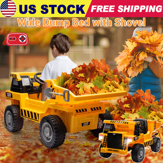 12V Kids Ride-On RC Battery-Powered Construction Dump Truck with Electric Bucket Gas Scooters 0