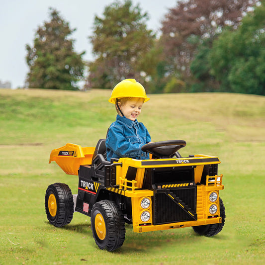 12V Electric Kids Ride-On Dump Truck with Functional Dump Bed and Shovel Gas Scooters 0