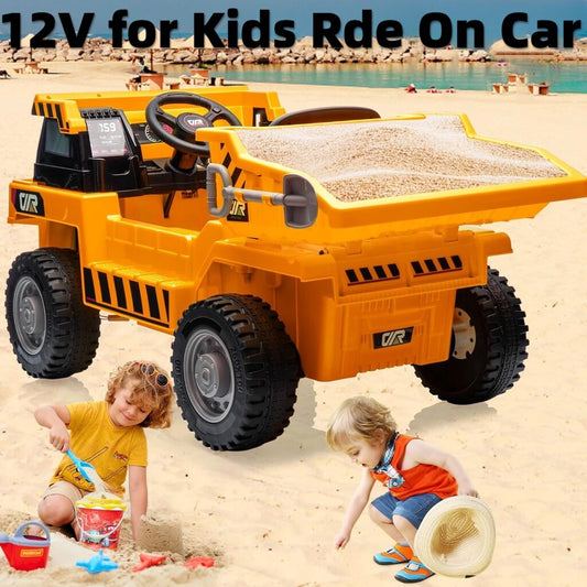 12V Kids Ride-On Electric Dump Truck with Remote Control, Shovel, MP3, and USB Player Gas Scooters 0