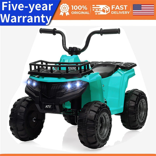 12V Kids Electric Ride-On 4-Wheeler ATV Quad with LED Lights and 1.8 MPH Speed Gas Scooters 0