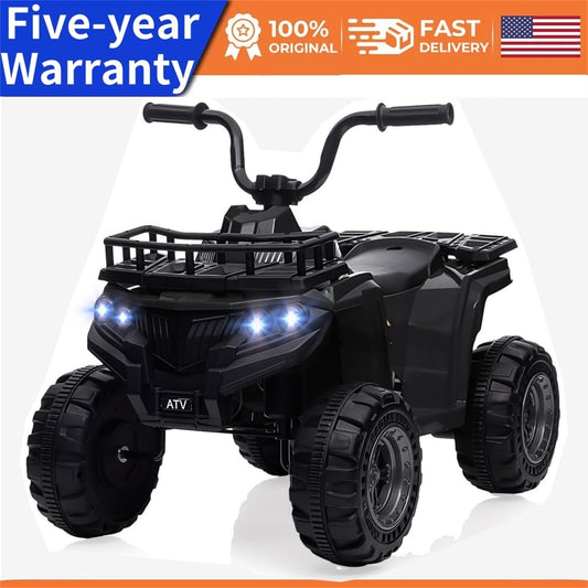 12V Kids Electric Ride-On 4-Wheeler ATV Quad with LED Lights and 1.8 MPH Speed Gas Scooters 0