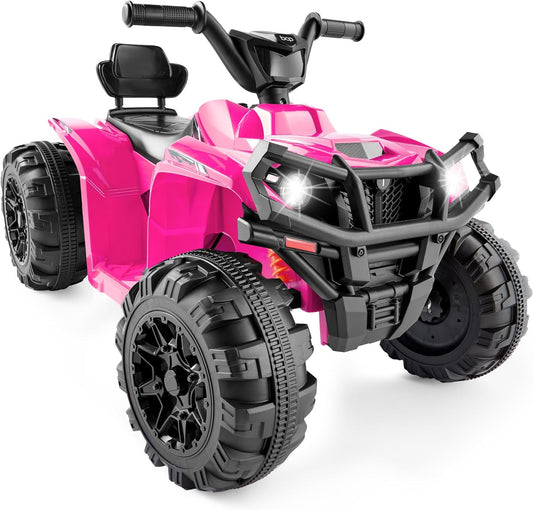 12V Kids Electric Ride-On 4 Wheeler ATV Quad Car Toy with Bluetooth Audio, 2.4 MPH Gas Scooters 0