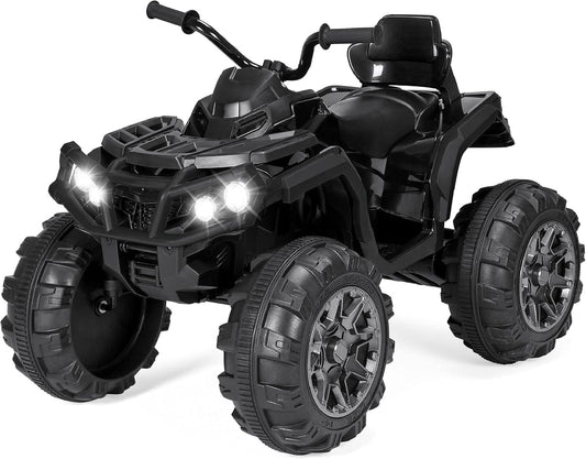 12V Kids Electric Ride-On ATV 4-Wheeler Quad Car Toy with Bluetooth Audio 3.7 MPH Gas Scooters 0