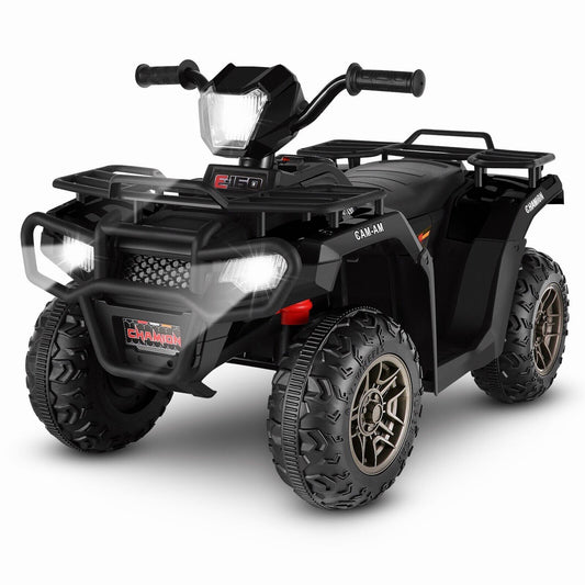 12V Electric Kids Ride-On ATV 4-Wheeler Quad Car Toy with Bluetooth, LED Lights, and MP3 Player Gas Scooters 0