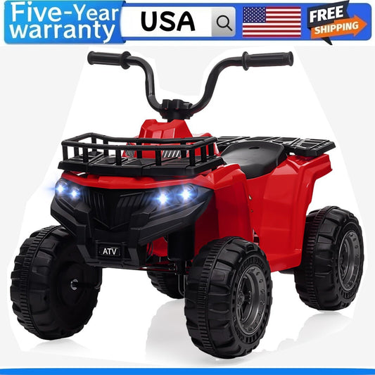 12V Kids Electric Ride-On 4 Wheeler ATV Quad with High/Low Speed Play Car Gas Scooters 0