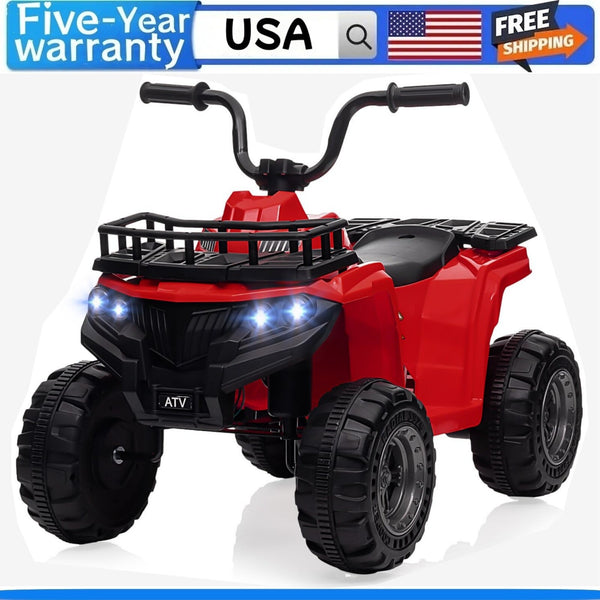 12V Kids Electric Ride-On 4 Wheeler ATV Quad with High/Low Speed Play Car
