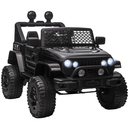 12V Kids Electric Ride-On Car with Power Wheels, LED Lights, and 2.4G Remote Control