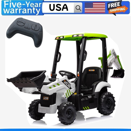 12V Kids Ride-On Excavator and Bulldozer with Remote Control Front Loader Digger Toy Gas Scooters 0