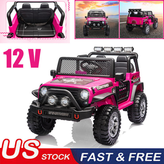 12V Electric Kids Ride On Jeep Car Toy Truck with Remote Control Gas Scooters 0