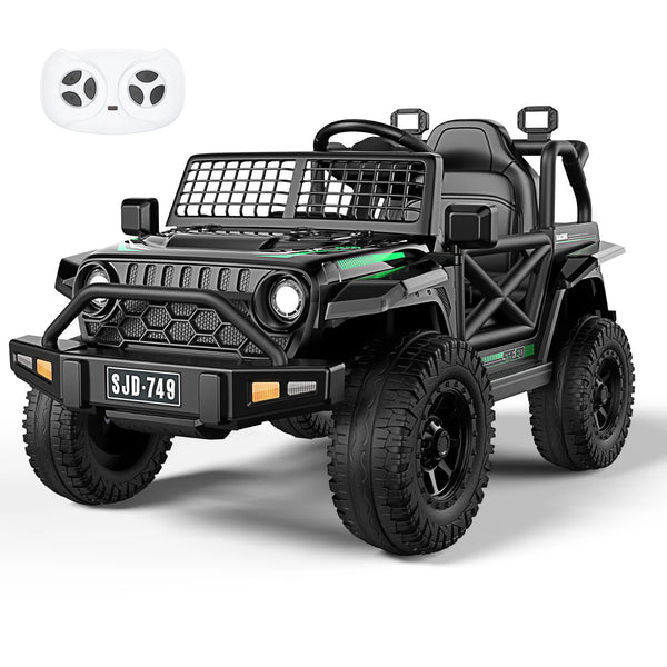 12V Kids Electric Ride-On Jeep with 2.4G Remote Control and 3-Speed Settings