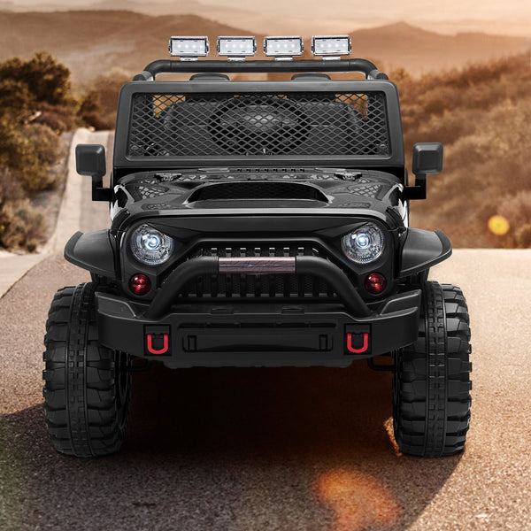 12V Electric Ride-On Jeep with Remote Control for Kids Ages 3-8 Black