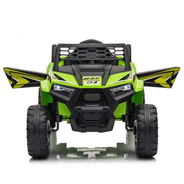 12V Electric Kids Ride-On Mini UTV Car with Front LED Lights and Horn Single Seat