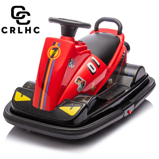 12V Kids Ride-On Motor Bumper Car with 360-Degree Rotation System Gas Scooters 0