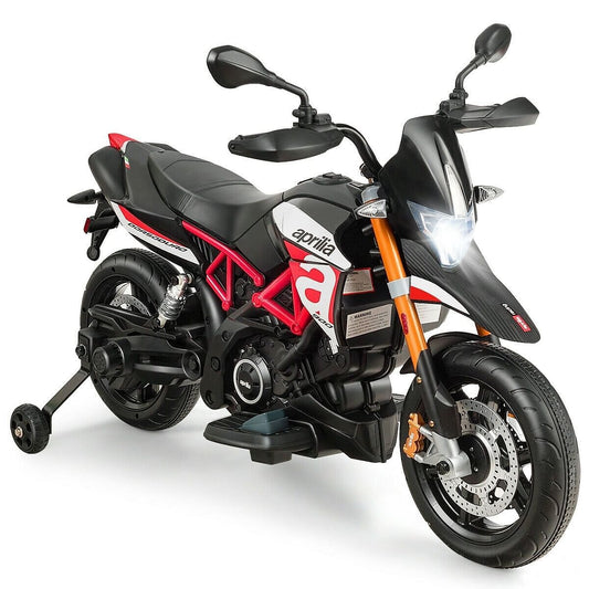 12V Kids Ride-On Licensed Motorcycle with Sounds and Music, Red Gas Scooters 0