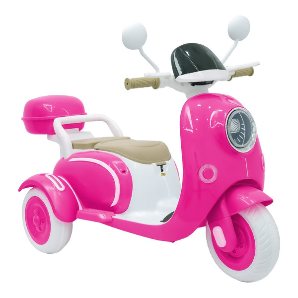 12V Electric Ride-On Motorcycle for Girls with Battery and LED Lights