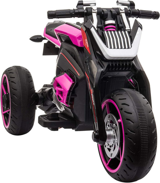 12V Electric 3-Wheel Ride-On Trike Motorcycle for Kids and Boys Gas Scooters 0