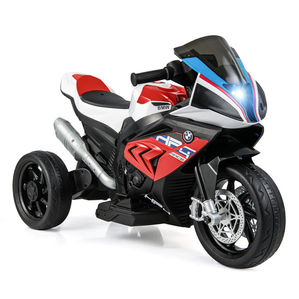 12V Kids Ride-On Motorcycle with Bright LED Headlights and Non-Slip Wheels Red