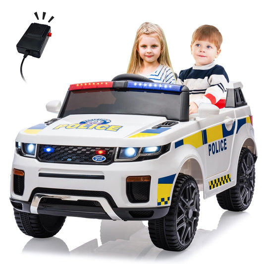 12V Battery Operated Kids Police SUV Ride-On Toy Car for Toddlers Gas Scooters 0
