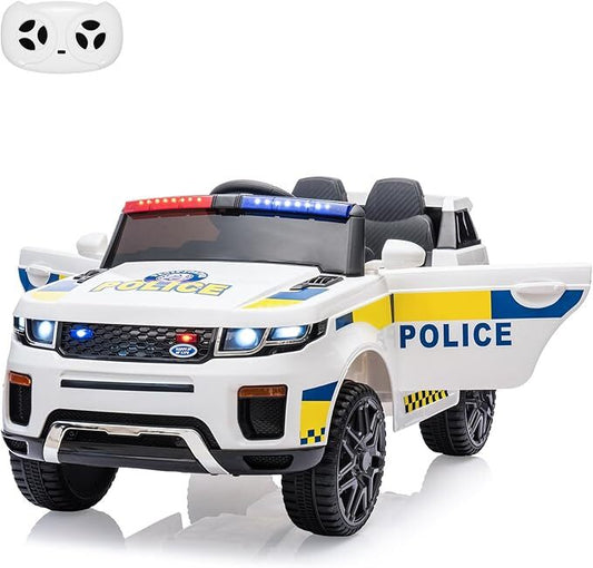 12V Battery-Powered Kids Electric Police SUV Ride-On Car for Toddlers Gas Scooters 0