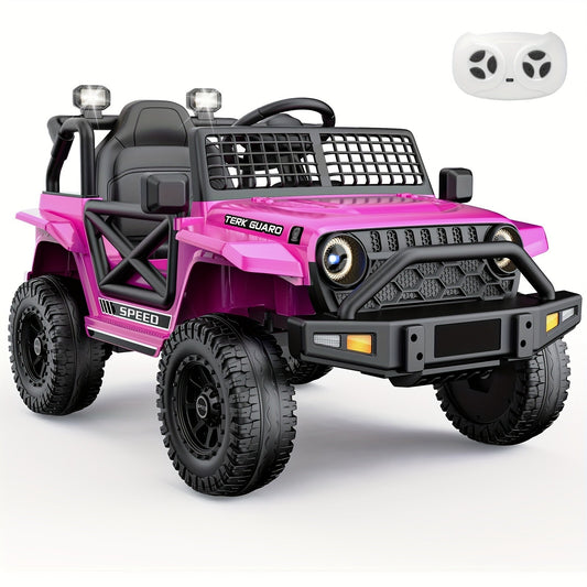 12V Kids Electric Ride-On Jeep Car with Battery Power, Remote Control, and LED Lights Gas Scooters 0
