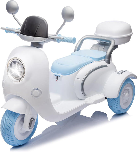 12V Kids Electric Ride-On Motorcycle 2-Seater Moped with Bluetooth and LED Lights Gas Scooters 0