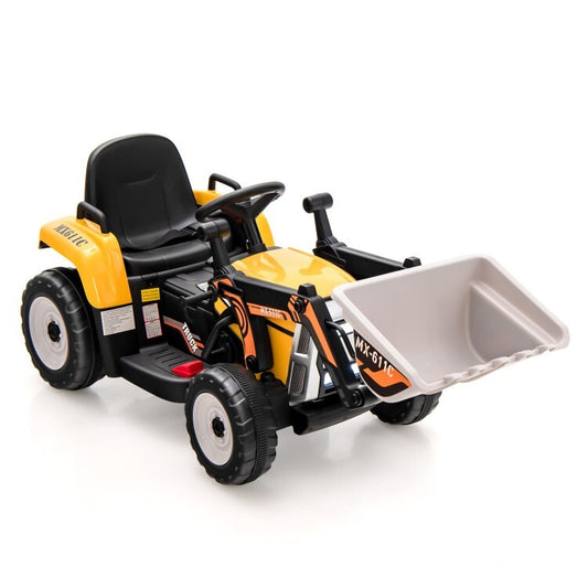 12V Kids Ride-On Excavator Truck with Adjustable Arm and Bucket Toy Gas Scooters 0