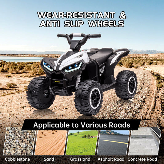 12V Electric Kids Ride-On ATV Quad with Battery Powered 4 Wheels and Adjustable Speed Gas Scooters 0
