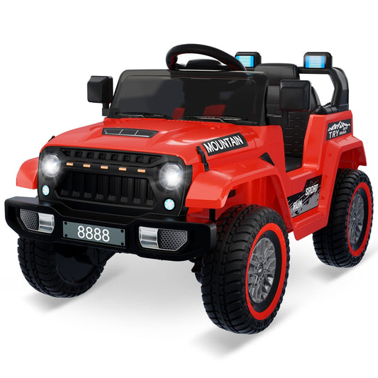 12V 4-Wheel Electric Ride-On Truck with Remote Control for Kids Gas Scooters 0