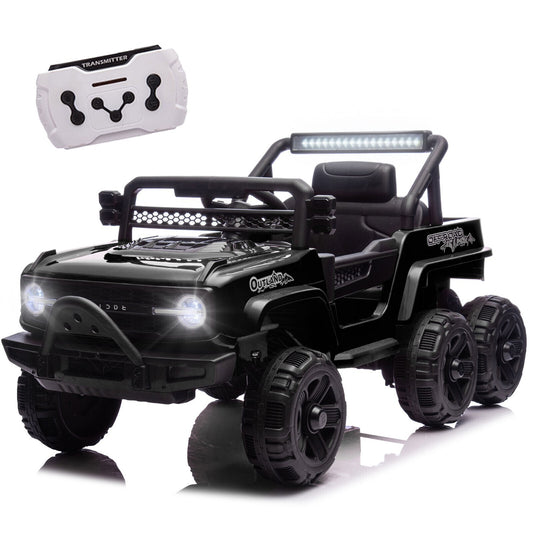 12V Kids Electric Ride-On Truck with 6 Wheels, Music, and Remote Control Gas Scooters 0
