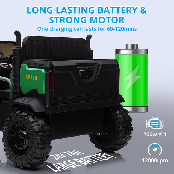 12V Battery-Powered Kids Electric Ride-On Truck Car with Remote Control