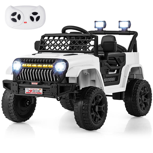 12V Battery-Powered Electric Ride-On Truck Car for Toddlers with 3 Speed Settings